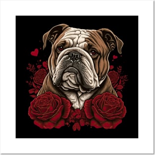 Valentine's Day Bulldog Posters and Art